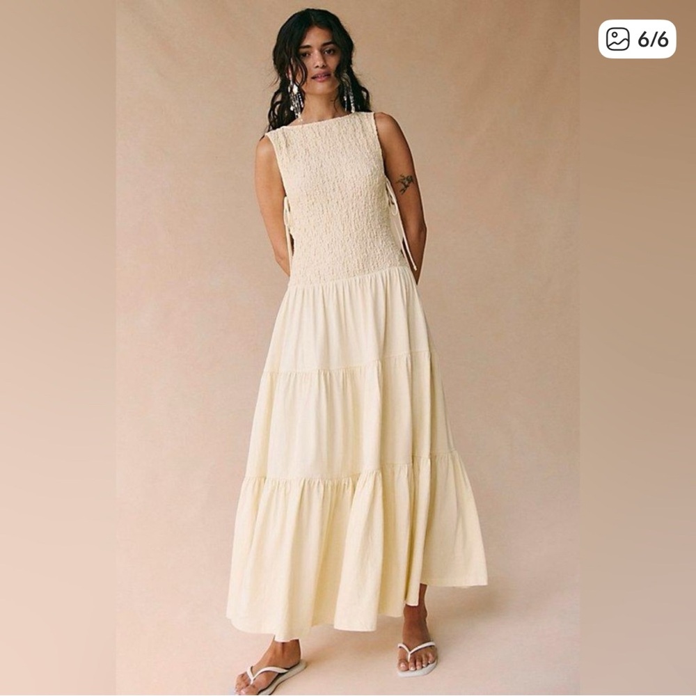 Free People pink chalk Maxi Dress